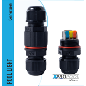 XPRO POOL | Wasserdichte Kabelverbindung mit 3-poligem Schnellverbinder IP68