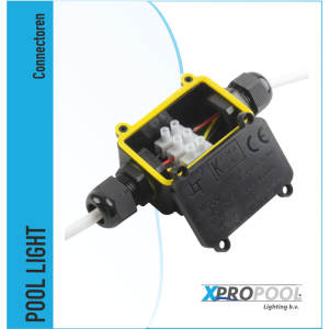 XPRO POOL | Abzweigdose 2fach IP68 wasserdicht Kabelstecker schwarz