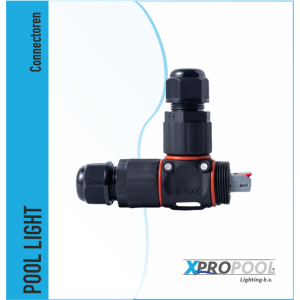 XPRO POOL | Wasserdichter Kabelverbinder T-Form mit 3-poliger Schnellkupplung