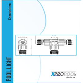 XPRO POOL | Wasserdichter Kabelverbinder T-Form mit 3-poliger Schnellkupplung XPRO POOL | Wasserdichter Kabelverbinder T-Form mit 3-poliger Schnellkupplung