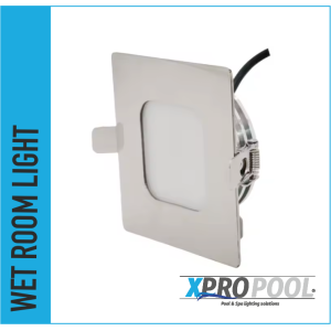 Sauna recessed spotlight stainless steel 6W D80x21MM IP67