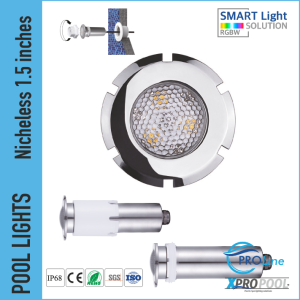 Nicheless zwembadlamp 18-27 Watt | RVS | Wit - Kleur LED voor Zwembad en Hot Tub Spa