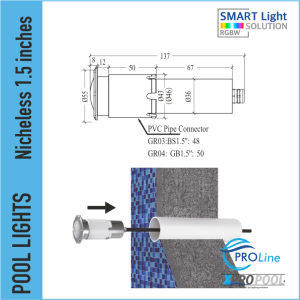 Nicheless luz de la piscina 18-27 vatios | acero inoxidable | blanco - LED de color para piscina y bañera de hidromasaje Spa