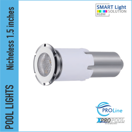 Nicheless luz de la piscina 18-27 vatios | acero inoxidable | blanco - LED de color para piscina y bañera de hidromasaje Spa