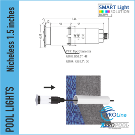 Nicheless zwembadlamp 12-18 Watt | Wit - Kleur LED voor Zwembad en Hot Tub Spa Nicheless zwembadlamp 12-18 Watt | Wit - Kleur LED voor Zwembad en Hot Tub Spa