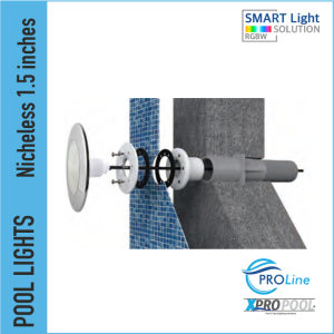 PROLINE | Nicheless Ultrathin Pool Lamp 260x19x88 mm ABS | 1.5 inch