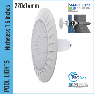 PROLINE | Nicheloos Ultradunne Zwembadlamp 220x14x88 mm ABS | 1.5 inch