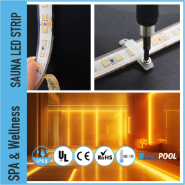 PRO LED Strips Sauna IP68 voor hoge temperatuur & en vochtige omgevingen UL certificate