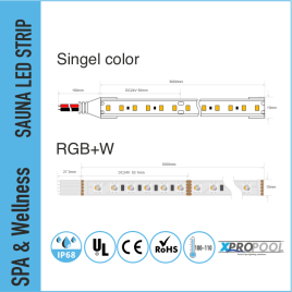 PRO LED Strips Sauna IP68 for high temperature & and humid environments UL certificate