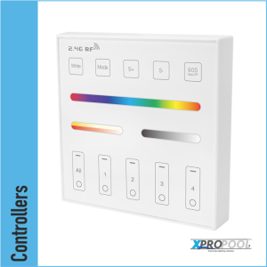 Panel táctil de control remoto de 4 zonas RGBWW panel mural a pilas