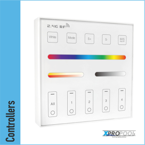 Touchpanel 4-Zonen-RGBWW-Fernbedienung batteriebetriebenes Wandpaneel