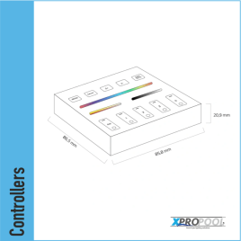 Touchpanel 4-Zonen-RGBWW-Fernbedienung batteriebetriebenes Wandpaneel