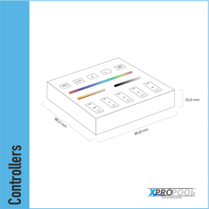 Touchpanel 4-Zonen-RGBWW-Fernbedienung batteriebetriebenes Wandpaneel