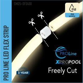 PROLINE | NEON FLEX LED STRIP silicona IP68 para piscina | Mono 360° radiante | A medida