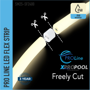 PROLINE | NEON FLEX LED STRIP silicone IP68 pour piscine | Mono 360° rayonnant | Sur mesure