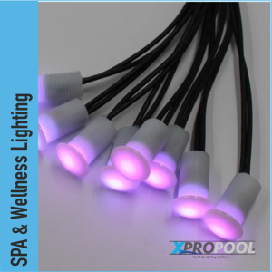 XPRO Mini LED-verlichting voor Hottub | Whirlpool | Spa | Jacuzzi | RGB | 23-35 mm | mat