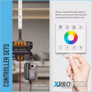 Variateur sans fil RF pour écran tactile + contrôleur RGB - RGBW