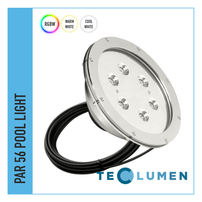 TECLUMEN PAR56 316L standard singel color en RGB+W TECLUMEN PAR56 316L standard singel color en RGB+W