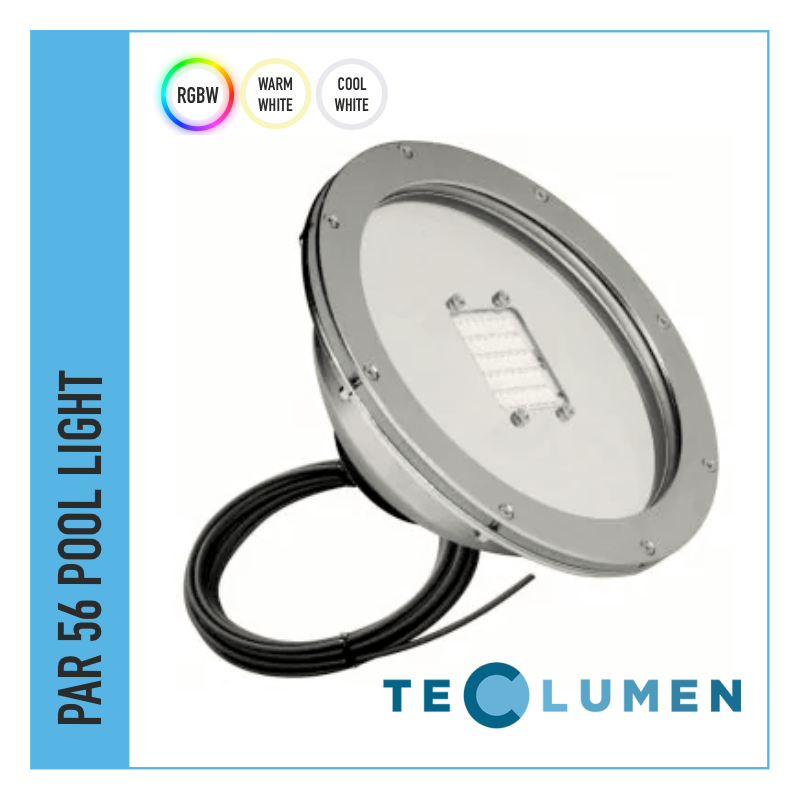 TECLUMEN PAR56 316L ECO singel color en RGB+W