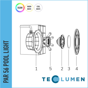 TECLUMEN PAR56 316L POWER Einzelfarben und RGB+W