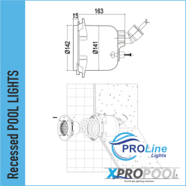 Alternativa a la luz LED para piscina de acero inoxidable Pentair IntelliBrite 146x108mm Alternativa a la luz LED para piscina de acero inoxidable Pentair IntelliBrite 146x108mm