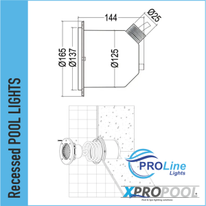 Alternative zu Pentair IntelliBrite Edelstahl-LED-Poollicht 146x108mm