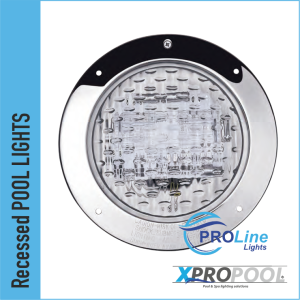 Alternative à l'éclairage LED pour piscine en acier inoxydable IntelliBrite de Pentair 258x29mm