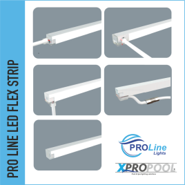 PROLINE | NEON FLEX LED STRIP siliconen IP68 voor zwembad 16.5X16.5 MM op maat gemaakt R