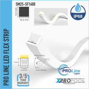 PROLINE | NEON FLEX LED STRIP Silikon IP68 für Schwimmbad 16.5X16.5 MM nach Maß
