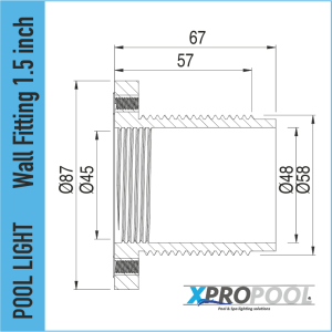 Wanddurchführung Rückflussarmatur für Vinyl Liner Pool Grau