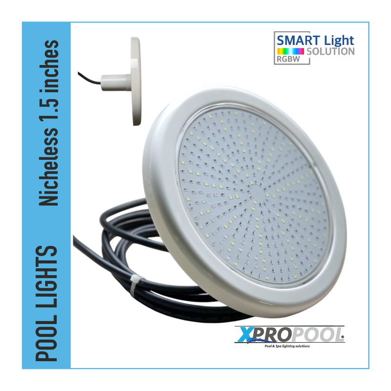 Nicheless luz de la piscina 216x18x94 mm | BLANCO CÁLIDO / RGB+W 25-35-45W | 1,5 pulgadas