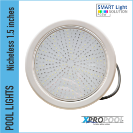 Lampe de piscine sans niche LED 216x18x94 mm | BLANC CHAUD / RGB+W 25-35-45W 1.5 pouces