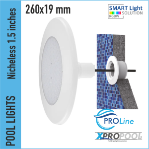 PROLINE | Nicheloos Ultradunne Zwembadlamp 260x12x88 mm ABS | 1.5 inch