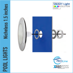 PROLINE | Nicheless Ultrathin Pool Lamp 260x19x88 mm ABS | 1.5 inch | Grey