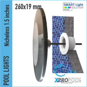 PROLINE | Lampe de piscine Ultrathin 260x19x88 mm ABS | 1.5 pouces | Gris