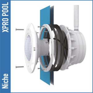 Nicho empotrable ABS PAR56 para piscinas liner 290