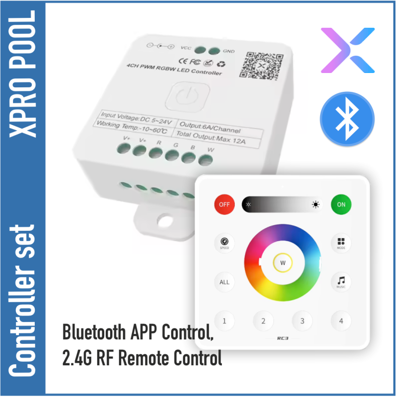 Kit controlador inteligente RGB+W Bluetooth