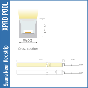 XPRO POOL | Neon flex strip for Sauna kan tot 105C hitte - IP67