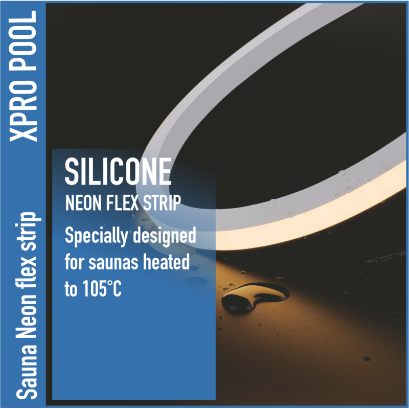 XPRO POOL | Neon flex strip for Sauna kan tot 105C hitte - IP67