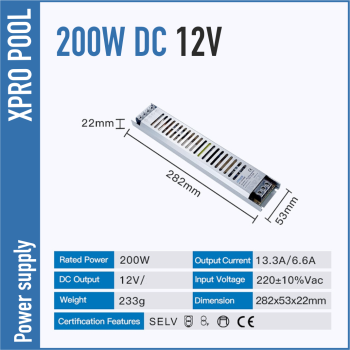 Alimentation 12 V DC 200W 10.00A Slim Line Alimentation 12 V DC 200W 10.00A Slim Line