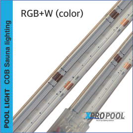 SET COB LED RGB+W Strips for Sauna IP67 for high temperature & humid environments up to 105 C UL certificate