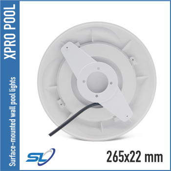 XPRO POOL | Luz para piscina empotrada en superficie, ultrafina, 265 x 22 mm
