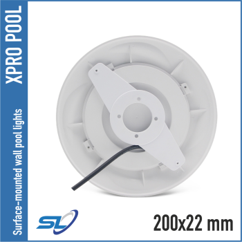 XPRO POOL | Luz para piscina empotrada en superficie, ultrafina, 200 x 22 mm