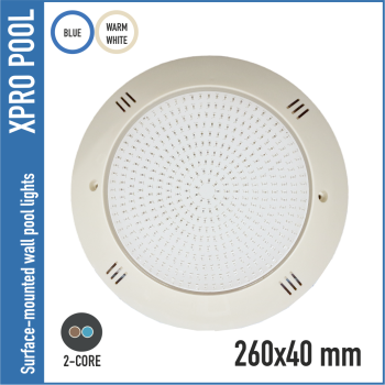 Opbouw Zwembadlamp 260x40 mm | 25-35W  warm wit
