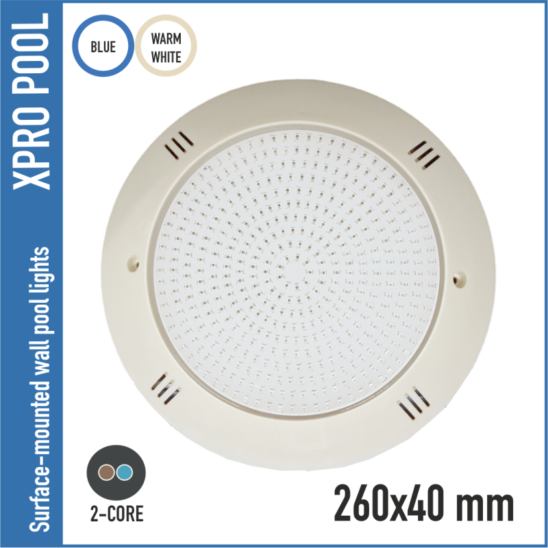 Opbouw Zwembadlamp 260x40 mm | 25-35W  warm wit