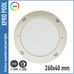 Lámpara de superficie para piscinas 260x40 mm | 25-35-45W RGB+Blanco