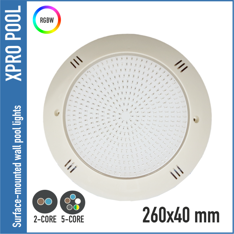 Surface mounted LED Pool Lamp - RGB - RGBW