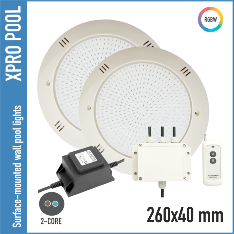 Opbouw LED Zwembadlamp - RGB - RGBW