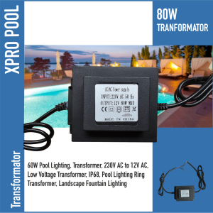 XPRO POOL | 80W Transformator zwembad verlichting 12V AC