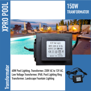 XPRO POOL | 150W Transformator für Schwimmbadbeleuchtung 12V AC